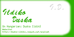 ildiko duska business card